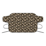 Dark Western Floral Pattern Print Car Windshield Snow Cover