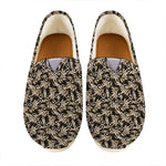 Dark Western Floral Pattern Print Casual Shoes