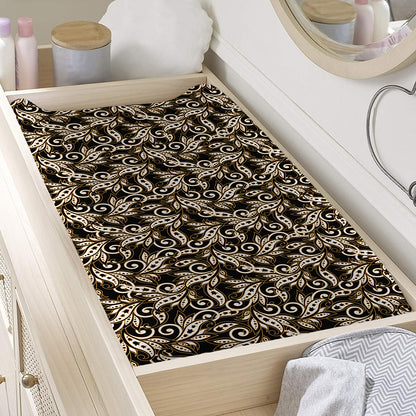 Dark Western Floral Pattern Print Changing Pad Cover