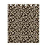 Dark Western Floral Pattern Print Curtain