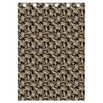 Dark Western Floral Pattern Print Curtain