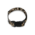 Dark Western Floral Pattern Print Dog Collar