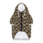 Dark Western Floral Pattern Print Dog Zip Up Hoodie