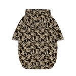 Dark Western Floral Pattern Print Dog Zip Up Hoodie