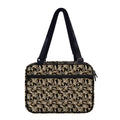 Dark Western Floral Pattern Print Double Strap Bible Bag