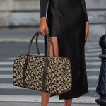 Dark Western Floral Pattern Print Duffle Bag
