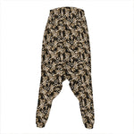 Dark Western Floral Pattern Print Hammer Pants