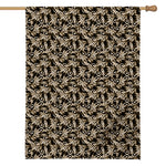 Dark Western Floral Pattern Print House Flag