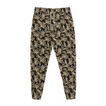 Dark Western Floral Pattern Print Jogger Pants