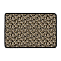 Dark Western Floral Pattern Print Kitchen Mat