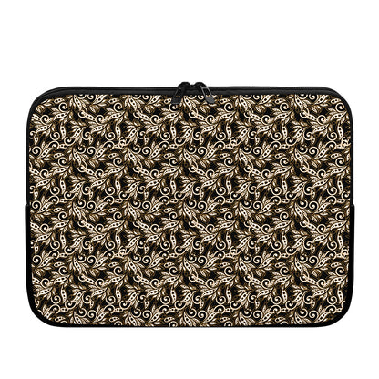 Dark Western Floral Pattern Print Laptop Sleeve