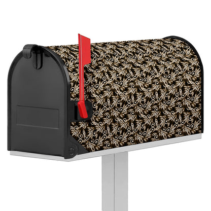 Dark Western Floral Pattern Print Mailbox Cover