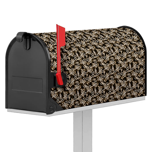 Dark Western Floral Pattern Print Mailbox Cover