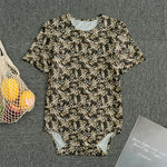 Dark Western Floral Pattern Print Men's Bodysuit