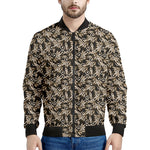 Dark Western Floral Pattern Print Men's Bomber Jacket