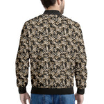 Dark Western Floral Pattern Print Men's Bomber Jacket