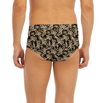 Dark Western Floral Pattern Print Men's Briefs