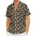 Dark Western Floral Pattern Print Men's Deep V-Neck Shirt