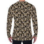 Dark Western Floral Pattern Print Men's Long Sleeve T-Shirt