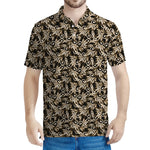 Dark Western Floral Pattern Print Men's Polo Shirt