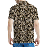 Dark Western Floral Pattern Print Men's Polo Shirt