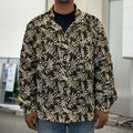 Dark Western Floral Pattern Print Men's Shirt Jacket