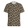 Dark Western Floral Pattern Print Men's Athletic T-Shirt