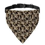 Dark Western Floral Pattern Print Over The Collar Dog Bandana