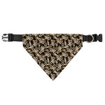 Dark Western Floral Pattern Print Over The Collar Dog Bandana