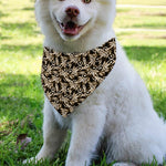 Dark Western Floral Pattern Print Over The Collar Dog Bandana