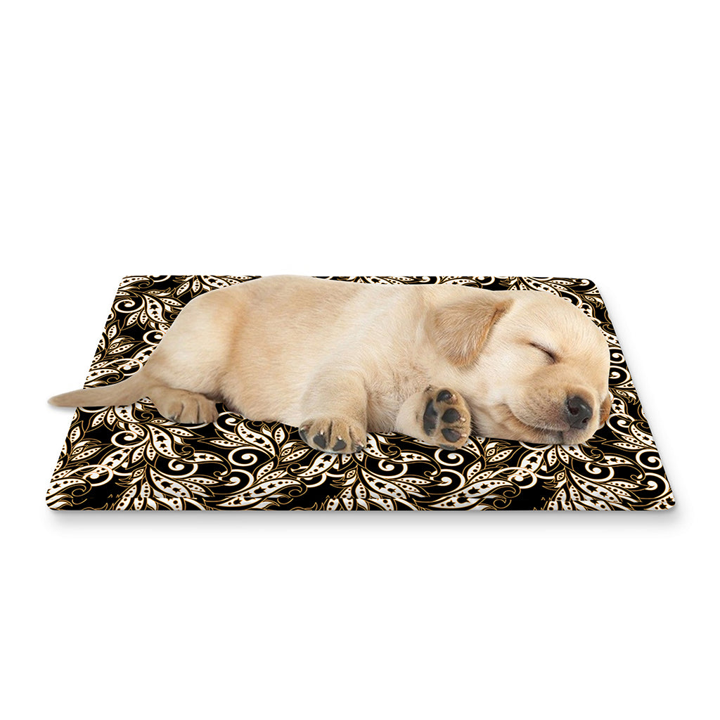 Dark Western Floral Pattern Print Pet Cooling Mat Cover
