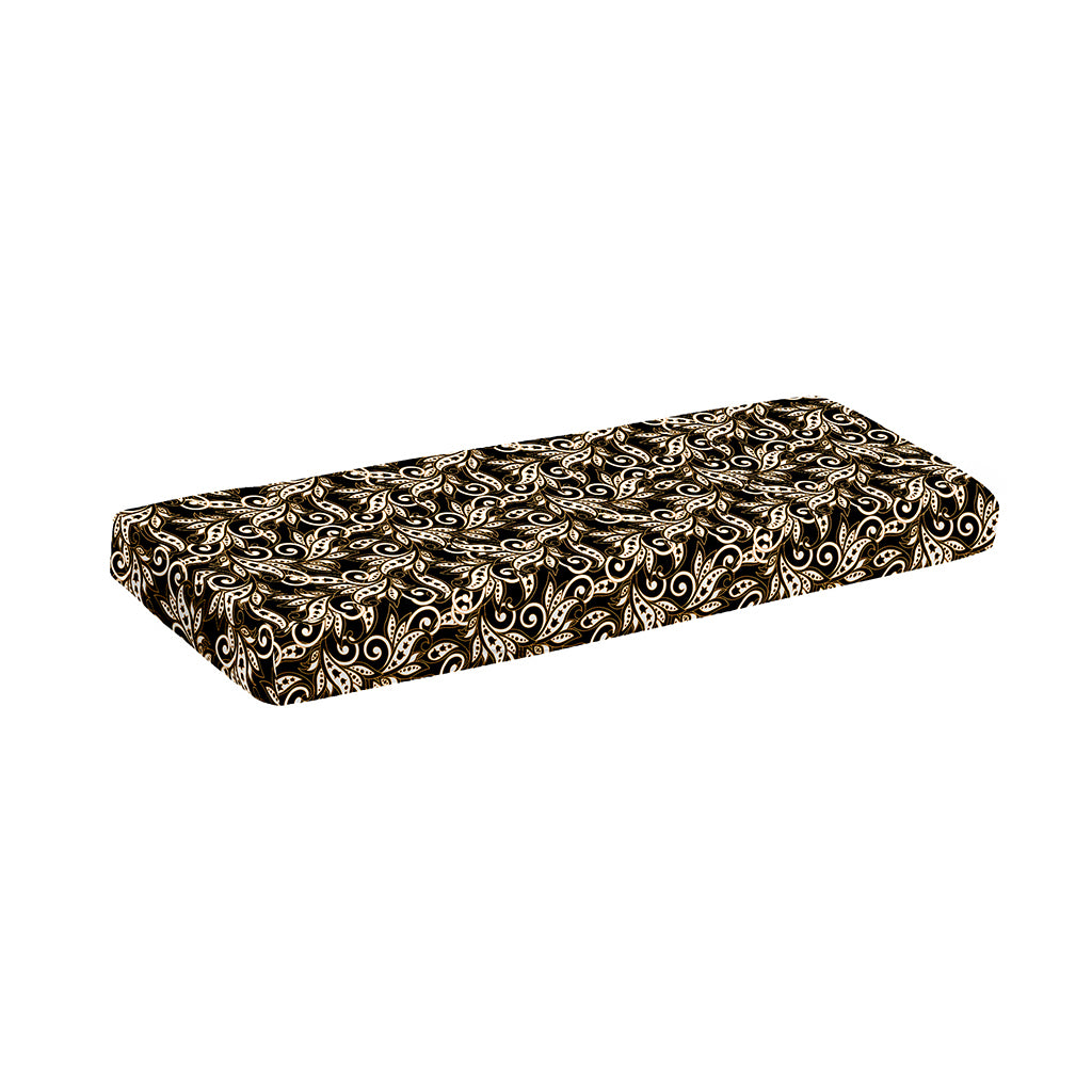 Dark Western Floral Pattern Print Piano Keyboard Cover