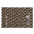 Dark Western Floral Pattern Print Placemat