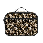 Dark Western Floral Pattern Print Portable Lunch Bag