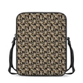 Dark Western Floral Pattern Print Rectangular Crossbody Bag