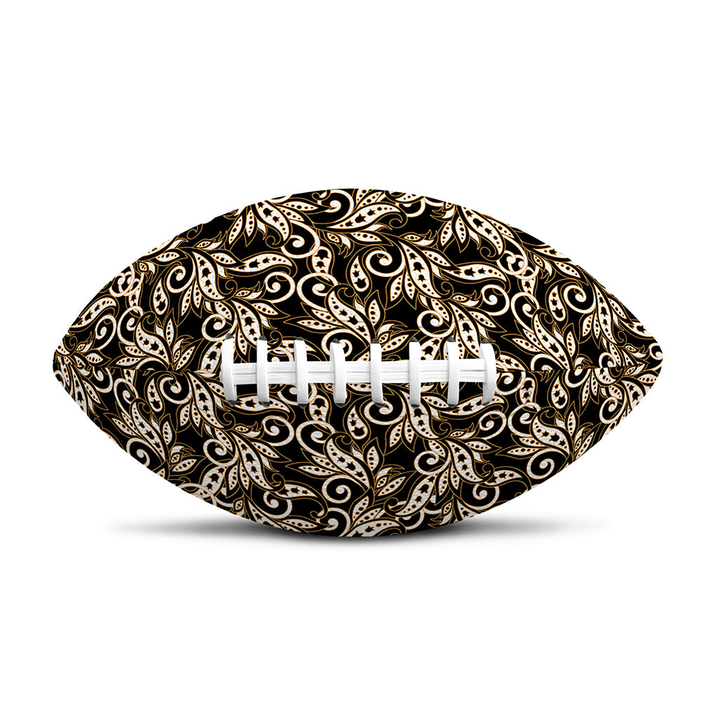 Dark Western Floral Pattern Print Rugby Ball