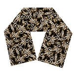 Dark Western Floral Pattern Print Scarf
