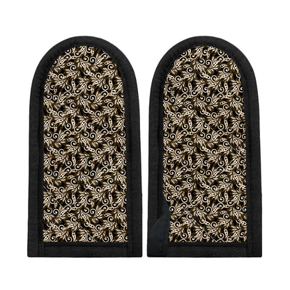 Dark Western Floral Pattern Print Skillet Handle Cover