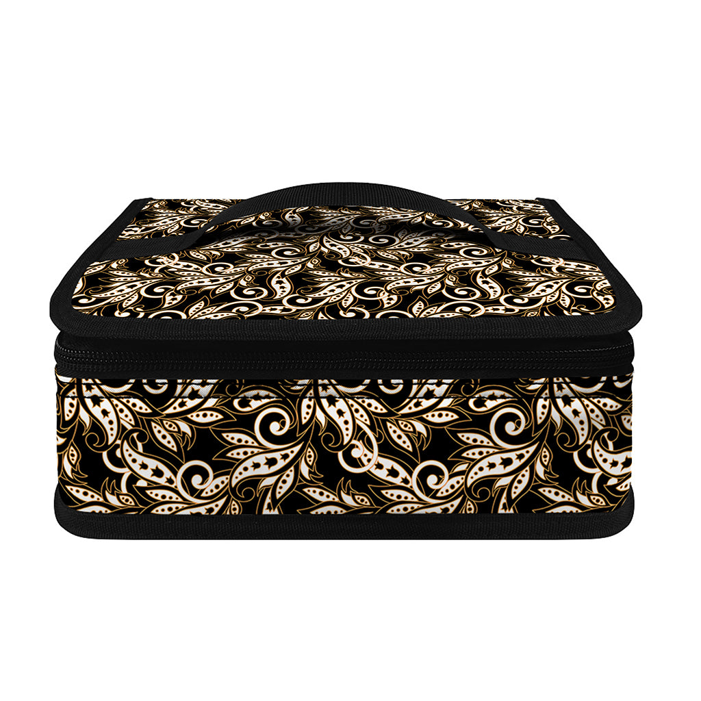 Dark Western Floral Pattern Print Small Lunch Bag