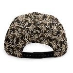 Dark Western Floral Pattern Print Snapback Cap