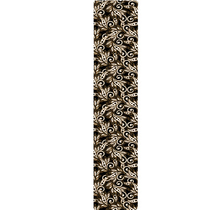 Dark Western Floral Pattern Print Table Runner