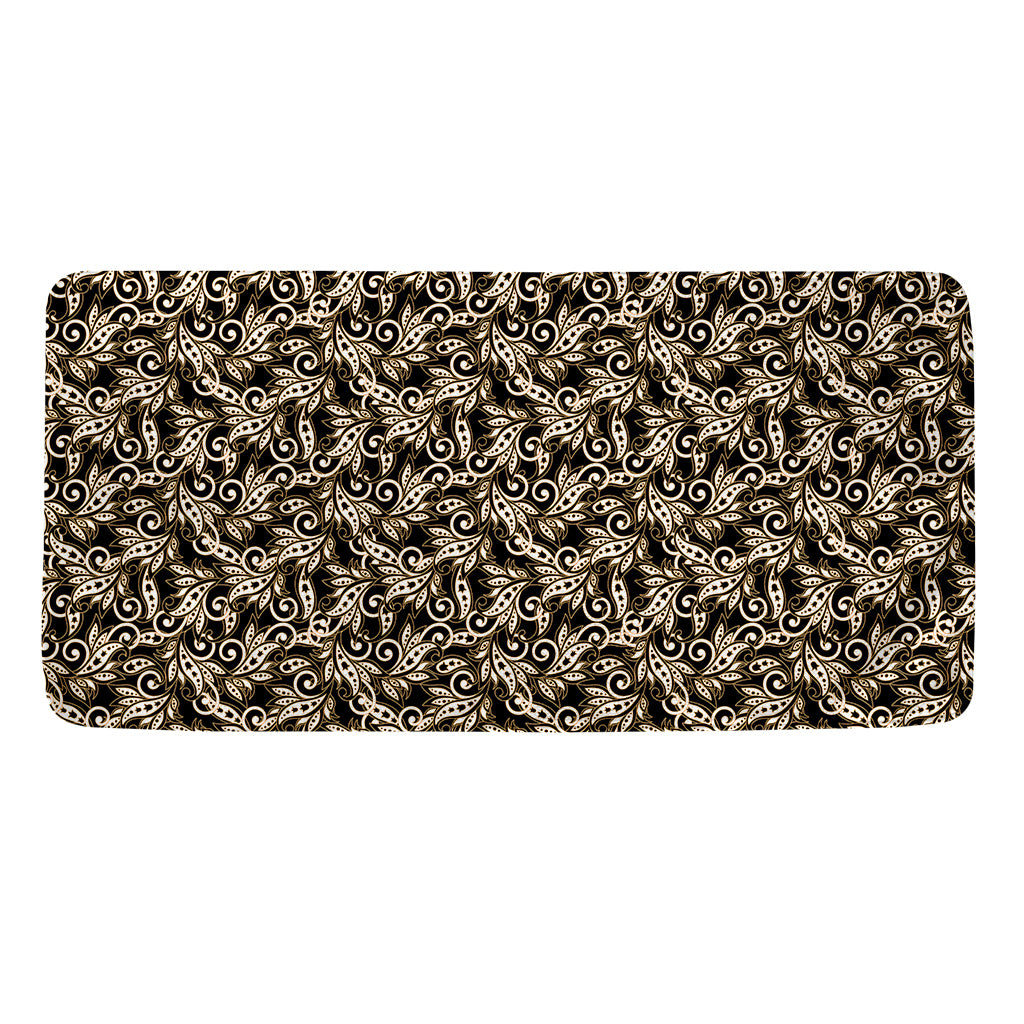 Dark Western Floral Pattern Print Towel