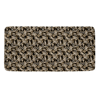 Dark Western Floral Pattern Print Towel