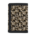 Dark Western Floral Pattern Print Trifold Wallet