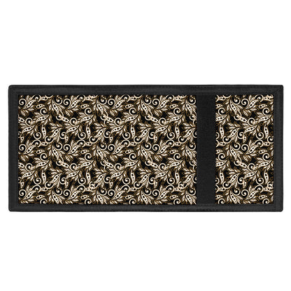 Dark Western Floral Pattern Print Trifold Wallet