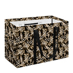 Dark Western Floral Pattern Print Utility Tote Bag