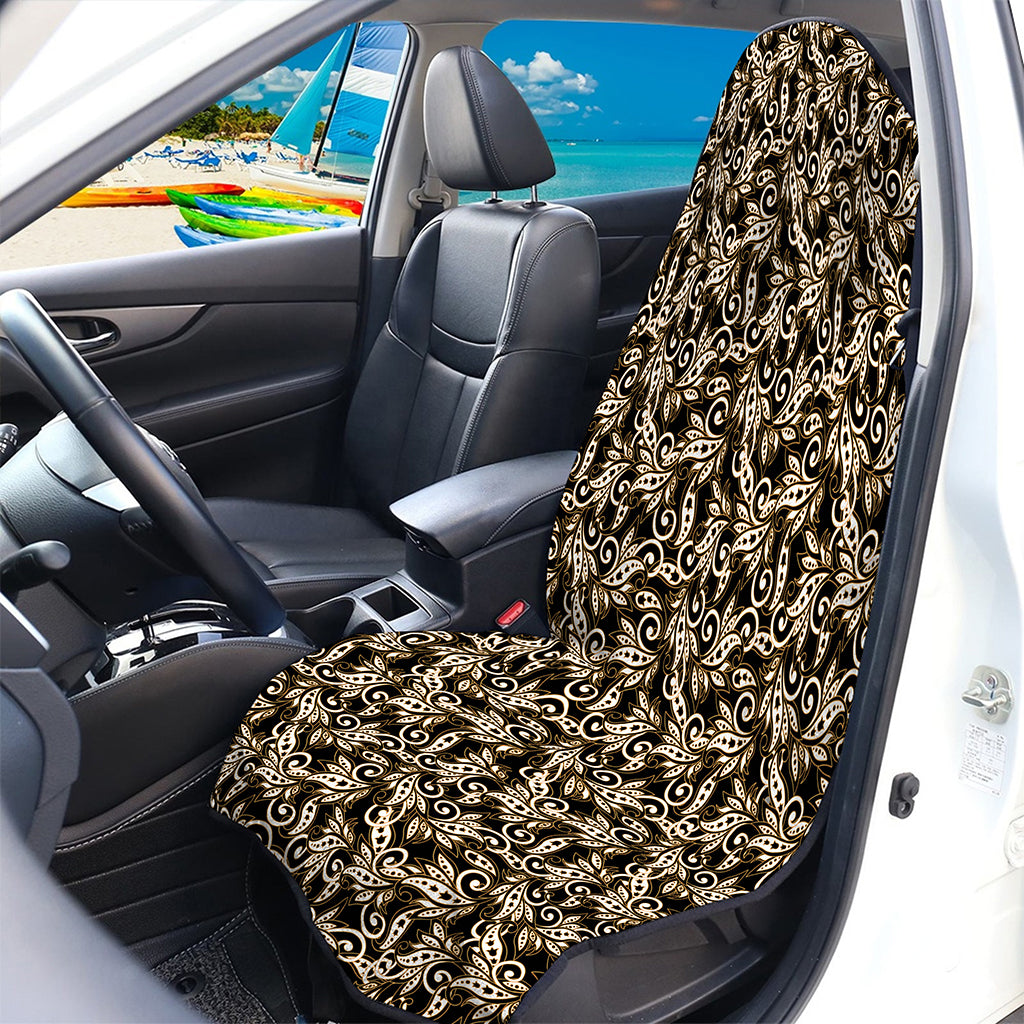 Dark Western Floral Pattern Print Waterproof Car Seat Cover