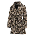 Dark Western Floral Pattern Print Women's Bathrobe