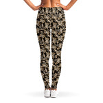 Dark Western Floral Pattern Print Women's Leggings