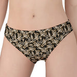 Dark Western Floral Pattern Print Women's Panties